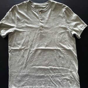 J. Crew Men's Short-Sleeve Henley in Light Sage
